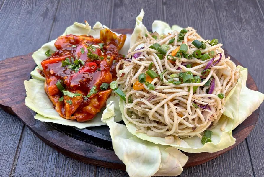 Noodle Sizzler with Chilli Potato