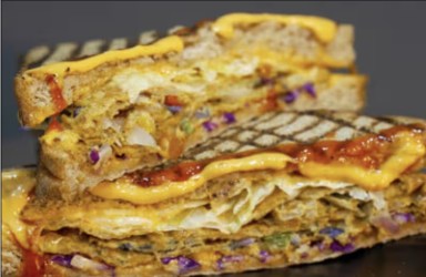 Loaded Omelette Sandwich