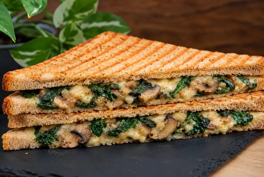 Spinach Mushroom Sandwich
