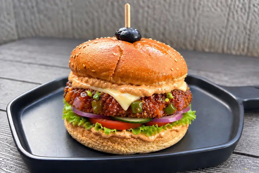 Veg Manchurian Burger